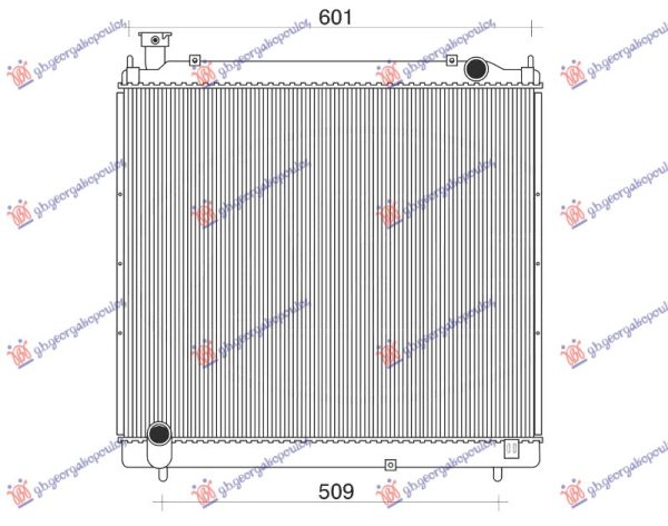 HLADNJAK MOTORA 2.4 DIZEL (52.5x62.5x26) 95-01 (VALEO)