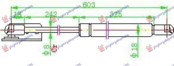 AMORTIZER GEPEK VRATA (603L-400N) LEVO