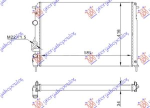 RADIATOR 1.4-1.6-1.8-2.2 MANUAL/AUTOMATIC (585x410) (NRF)