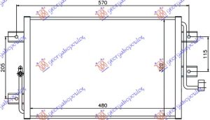 HLADNJAK KLIME 1.6 BENZIN (448x350x25) 2003-