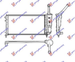 HLADNJAK MOTORA 1.2 8/16V (+/-AC) (58x31.5) (DENSO TIP)