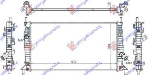 HLADNJAK MOTORA ZA SVE MODELSE BENZIN (MAN/AUTO) (+/-AC) (67x37.2) (KOYO)