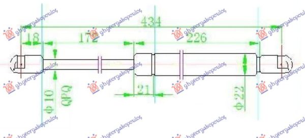 AMORTIZER GEPEK VRATA (H/B) (435L-500N)