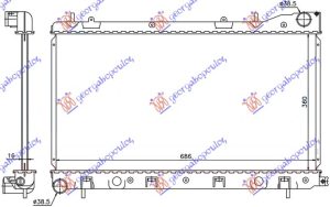 HLADNJAK MOTORA 2.0/2.5 BENZIN (MAN) (360x676x16)