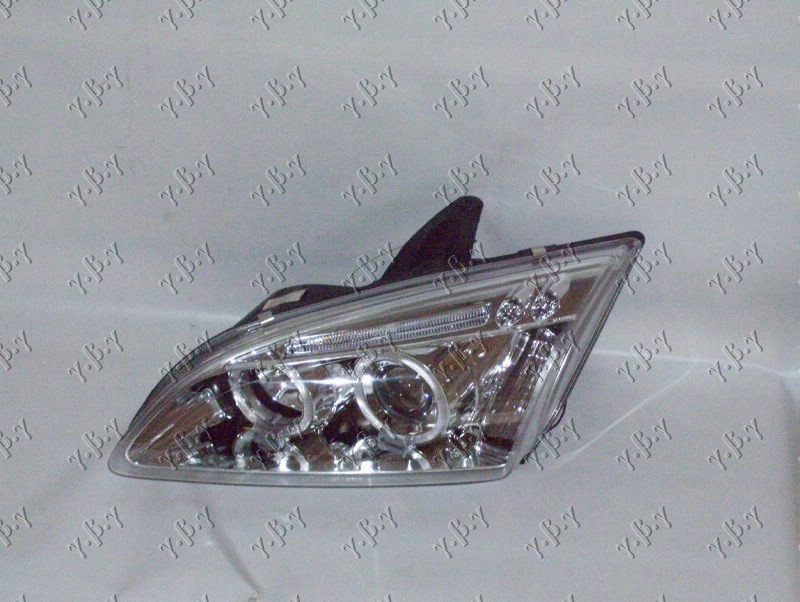 HEAD LAMP SET EAGLE EYES CHROME