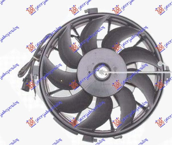 COOLING FAN (MOTOR-FAN) 2.0 DIESEL 2000- (385mm) (2pin) (NISSENS)