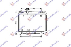 HLADNJAK MOTORA BENZIN 1.33VVT-I (73/74KW) (350x480) 09-11 (VALEO)