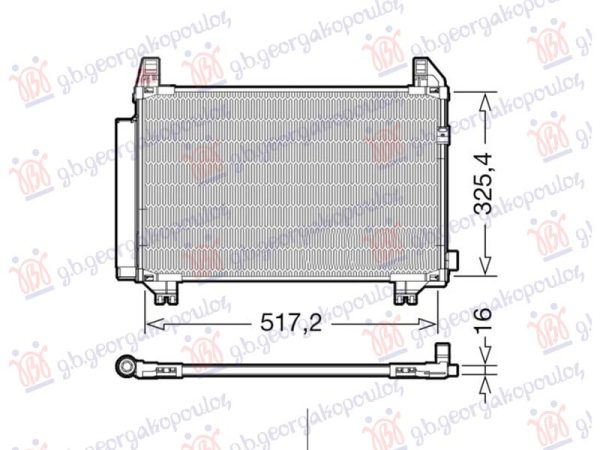 CONDENSER 1.4 D4D DIESEL (515x325x16) (KOYO)