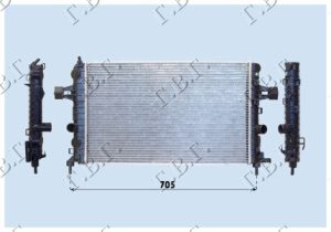 HLADNJAK MOTORA 1.6CC 16V (+/-AC) (60x37)