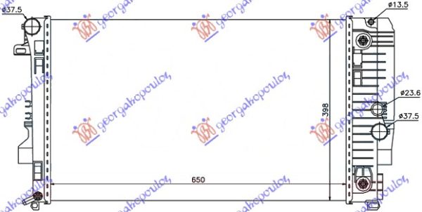 RADIATOR PETROL/DIESEL (650x398) AUTOMATIC (VALEO)