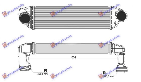 HLADNJAK INTERKULERA 2.0-3.0 D DIZEL (540x160x62)