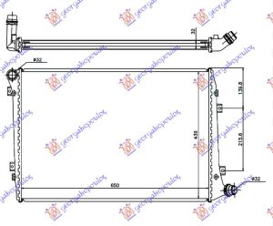 RADIATOR 2.0 TDi DIESEL (650x440)  (KOYO)