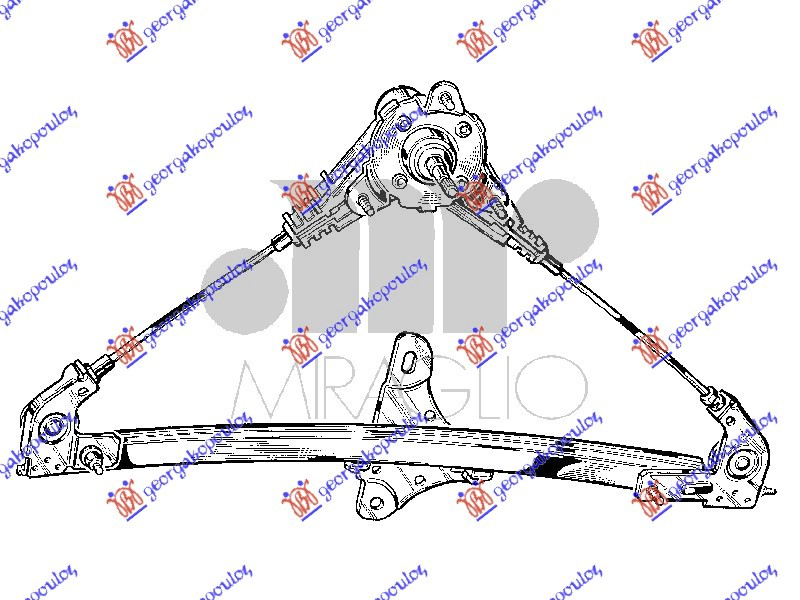 REAR WINDOW REGULATOR MANUAL (A QUALITY)