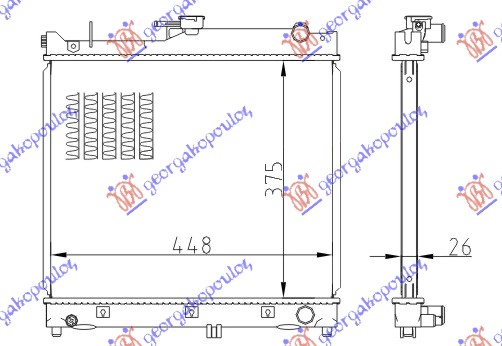 RADIATOR 1.3 PERTROL MANUAL (375X450X26) (KOYO)