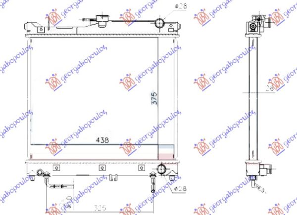 HLADNJAK MOTORA 1.3 BENZIN (AUTO) (375x450x26)