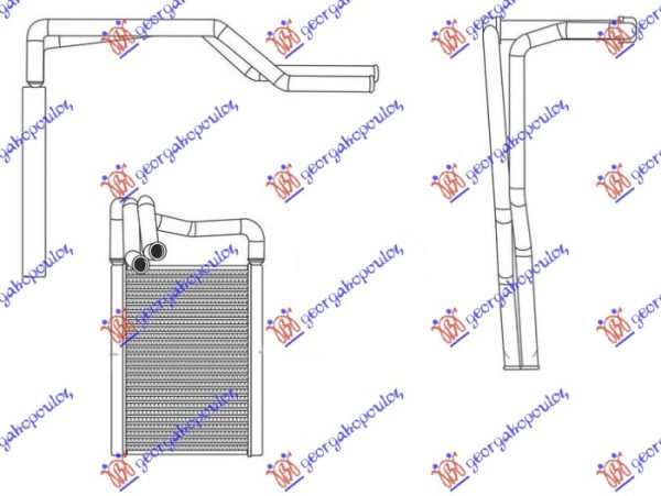 HEATER RADIATOR PETROL-DIESEL (139x208) (INDIA)