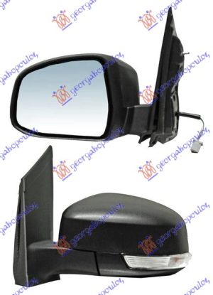 DOOR MIRROR ELECTRICAL HEATED PRIMED (W/SIDE LAMP) (A QUALITY) (ASPHERICAL GLASS)