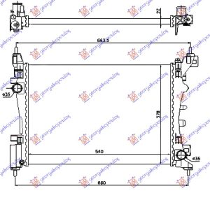RADIATOR ALL PETROL MANUAL/AUTOMATIC+/-AC (540x375) (VALEO)