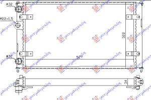 RADIATOR 1.4-1.6 PETROL-1.7-1.9 DIESEL -AC (520x320) (VALEO)