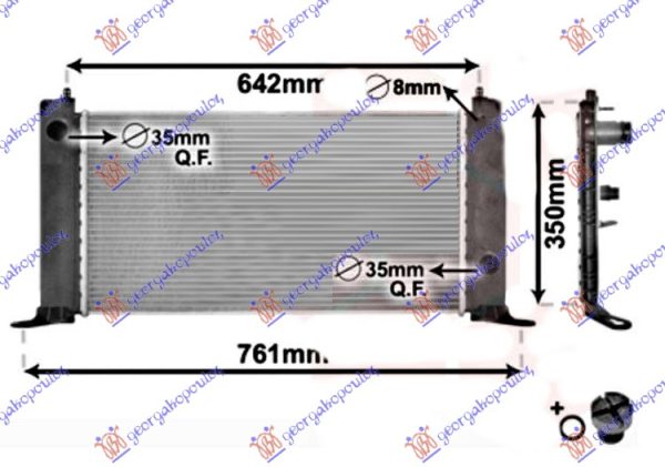 RADIATOR 1.2 PETROL +/- A/C (580x310) (MAHLE BEHR)