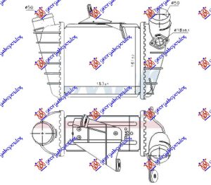 HLADNJAK INTERKULERA 1.9 Tdi DIZEL (183x161x85) (OTVOR ZA SENZOR 18mm)