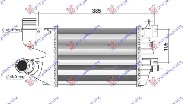 HLADNJAK INTERKULERA 1.7 CDTi DIZEL (260x180x62) 08-