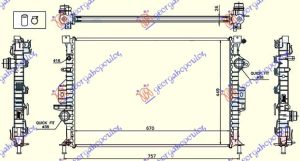 RADIATOR FOR ALL PETROL/DIESEL MANUAL/AUTOMATIC (670x449x26) (KOYO)
