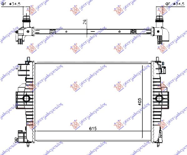 RADIATOR 1.6 PETROL (613x405) 2010- (MAHLE BEHR)