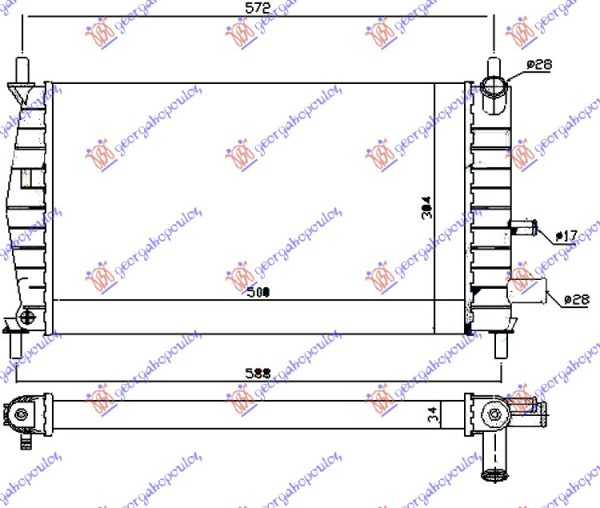 RADIATOR 1.1-1.3CC (500x310) (VALEO)