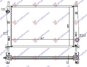 RADIATOR 1.6-1.8-2.0 PETROL +/- A/C (620x395) (VALEO)