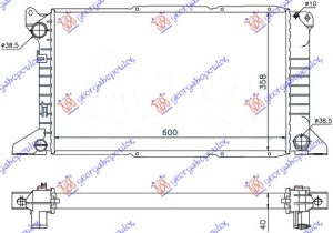 HLADNJAK MOTORA 2.5 TD (-AC) (60x36)