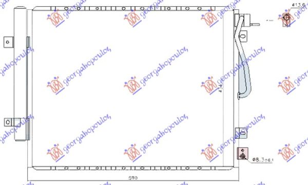 HLADNJAK KLIME 3.5i V6 24V - 2.5 CRDi (590x434) 2006-