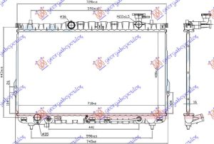 HLADNJAK MOTORA 2.4 16V/2.7 V6 (+/-AC) A/T (72x40)
