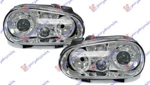 HEAD LAMP SET CHROME (LEXUS)