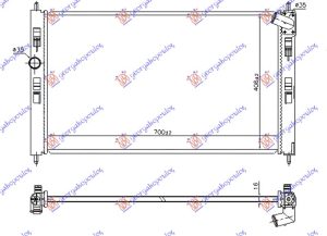 RADIATOR 1.6-1.8 16v PETROL 2014- (700x410x16) (KOYO)