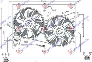 VENTILATOR (DUPLI) KOMPLET (BENZIN/DIZEL) (+AC)