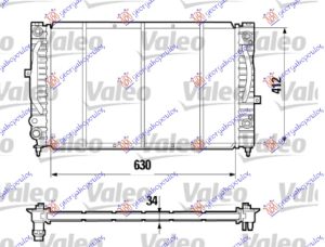 RADIATOR PETROL/DIESEL AUTOMATIC +/-AC (630x410) (VALEO)