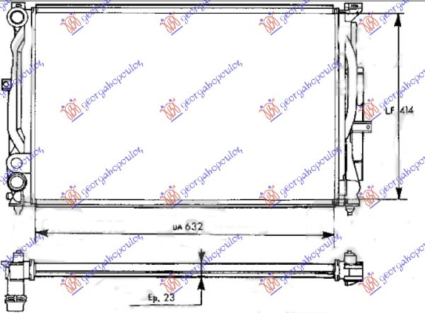 RADIATOR PETROL/DIESEL -AC (630x420) (VALEO)