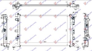 RADIATOR 1.6-2.0 PETROL - 2.0 DIESEL (670x417x26) (MAHLE BEHR)