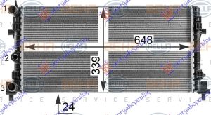 RADIATOR 1.2-1.6 12/16V-1.2-TDi (650x340) (MAHLE BEHR)