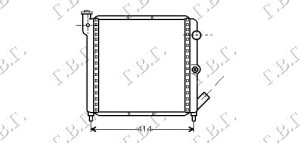 HLADNJAK MOTORA BENZIN (-AC) (36x39.3x2.2)