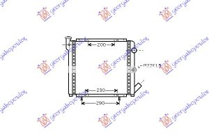 HLADNJAK MOTORA BENZIN (+AC) (39x39.5x1.9)