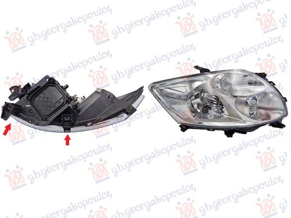FAR ELEKTRICNI HROM (VALEO TIP) (BEZ MOTORA) (DEPO) DESNO