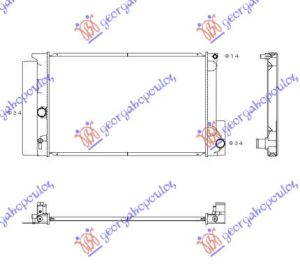 RADIATOR 1.3-1.4-1.6-1.8 PETROL MANUAL (600x375x16) (KOYO)
