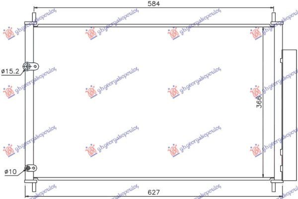 CONDENSER 1.3-1.6-1.8 PETROL - 1.4 D4D DIESEL (600x370x16) (KOYO)
