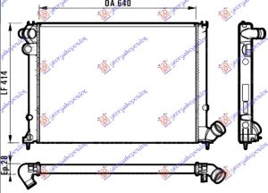 RADIATOR 1.6-1.8 PETROL MANUAL + A/C (640x400) (VALEO)