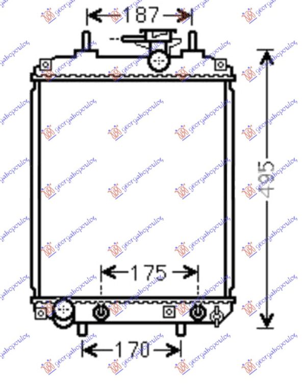 HLADNJAK MOTORA 1.0/1.3/1.5 BENZIN (MAN/AUTO) (400x310)