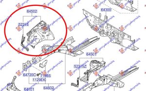 FRONT INNER METAL.FENDER (O)