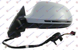 RETROVIZOR ELEKTRICNI SA GREJACEM PM 5 VRATA (MIGAVAC) -2010 (8 PIN) (A KVALITET) (ASFERICNO STAKLO) LEVO