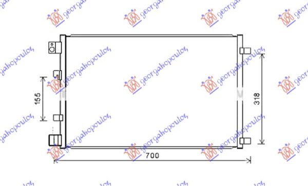 CONDENSER 1.5 DCi (610x390x16) (MARELLI)